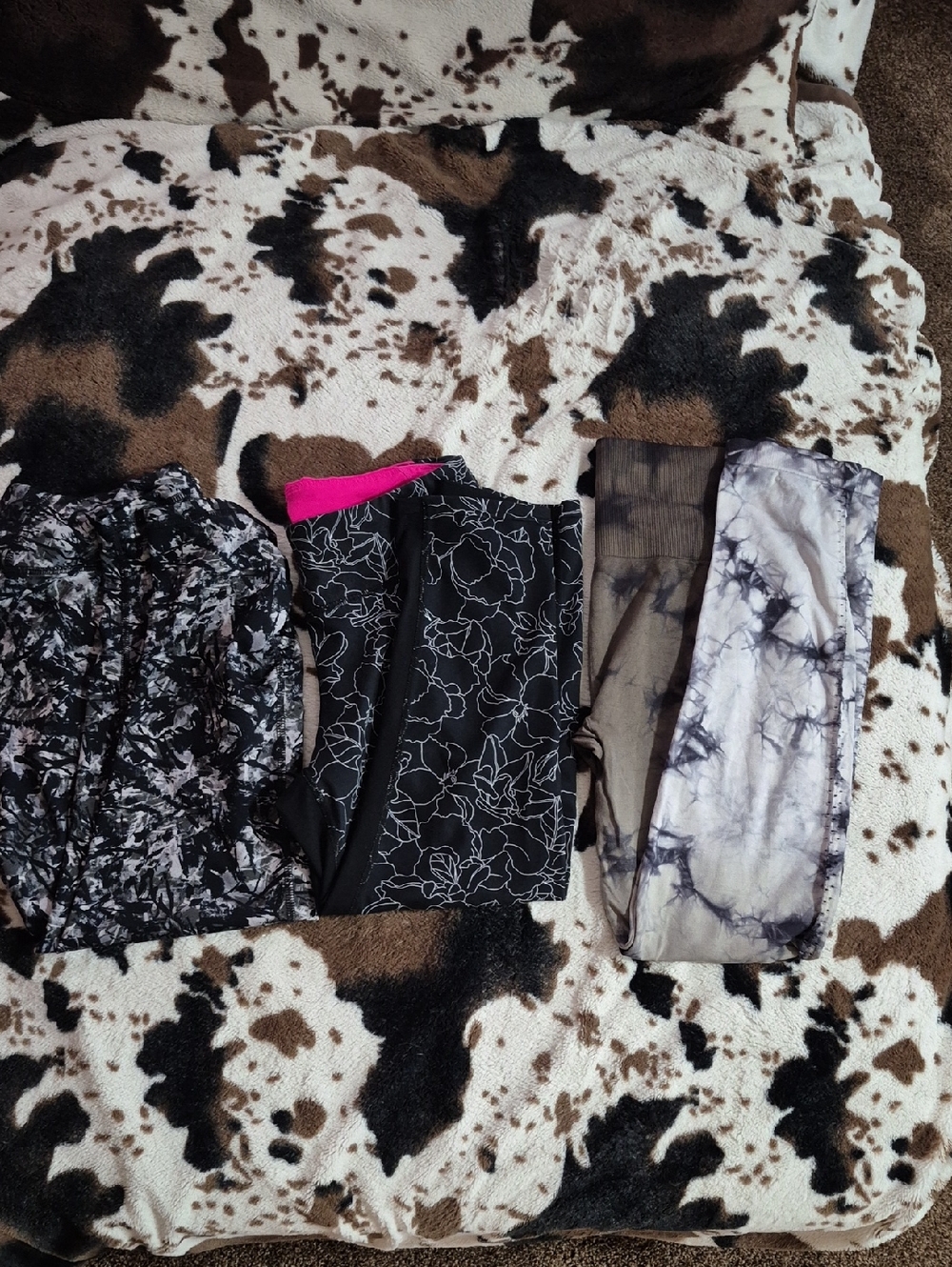GAP Women's Assorted Patterned Leggings with Pink Accent